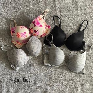 PINK VS Lot of 4 Bras Size 34C
